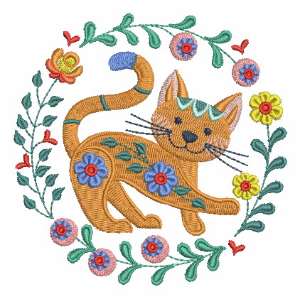 Folk Art Cats-10