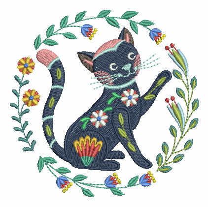 Folk Art Cats-11