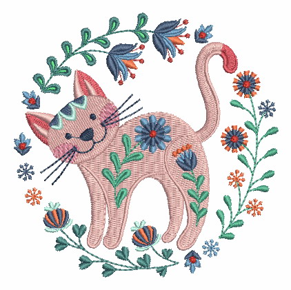 Folk Art Cats-12