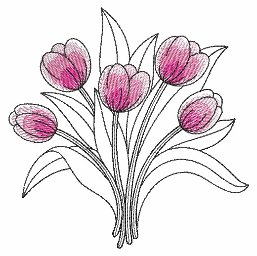 Sketched Flower Bouquets-6