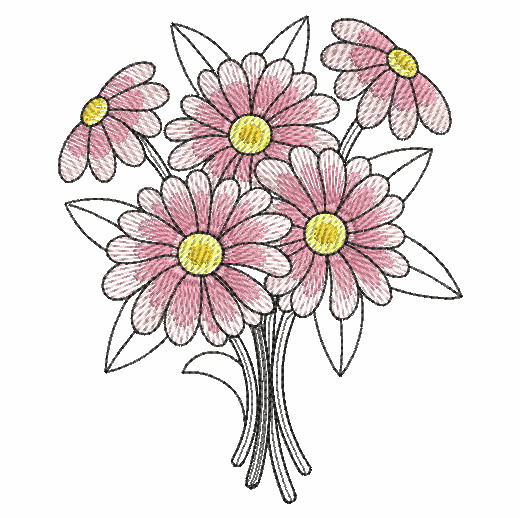 Sketched Flower Bouquets-7
