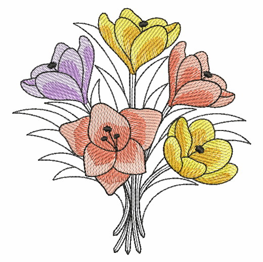 Sketched Flower Bouquets-12