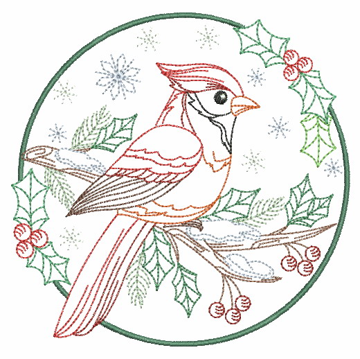 Vintage Winter Birds-8