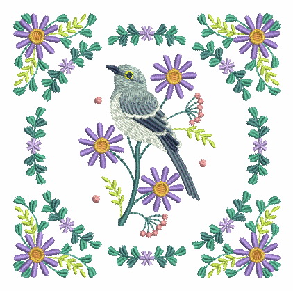 Birds In Flowers-11