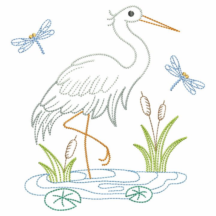Vintage Pond Scene-5