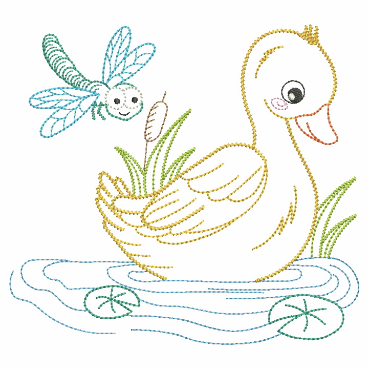 Vintage Pond Scene-7