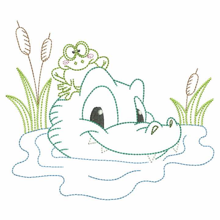 Vintage Pond Scene-11