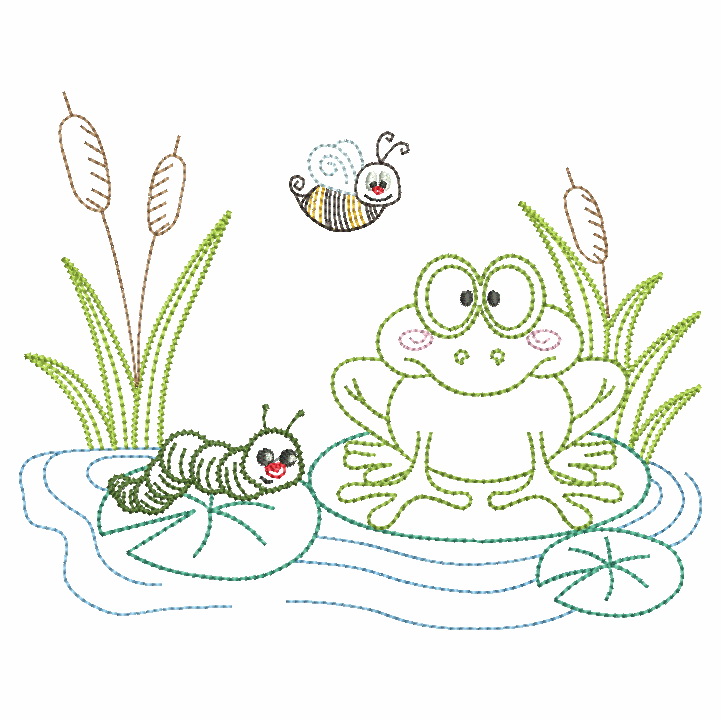 Vintage Pond Scene-12