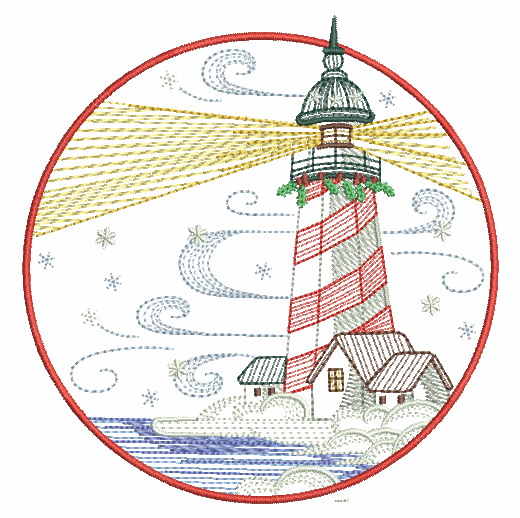 Christmas Lighthouses 2 | OregonPatchWorks