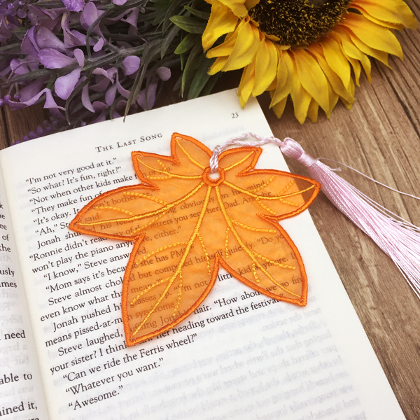 Organza Leaf Bookmark-3