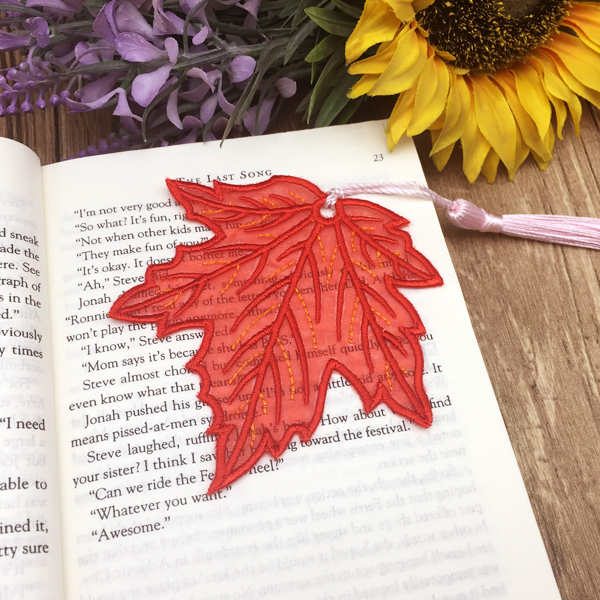Organza Leaf Bookmark-10