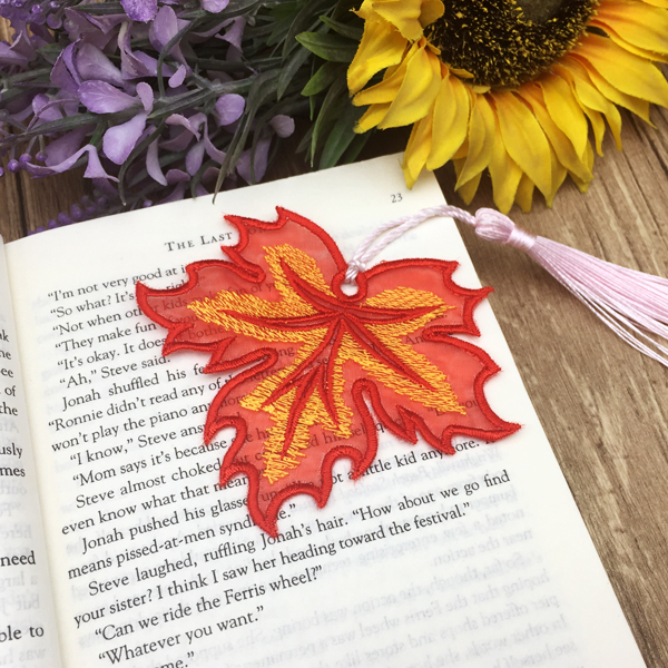 Organza Leaf Bookmark-12
