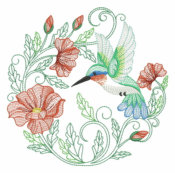 Vintage Hummingbirds 3-6