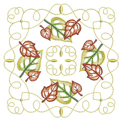 Filigree Leaf Quilt-7