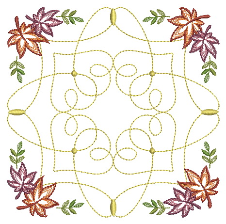 Filigree Leaf Quilt-9