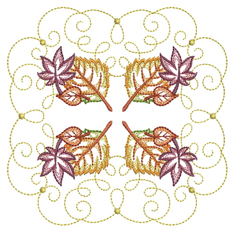 Filigree Leaf Quilt-12