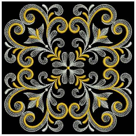 Shimmering Flourishes Quilt Block-7