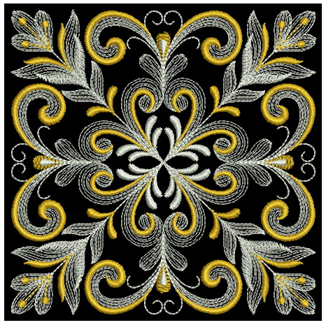Shimmering Flourishes Quilt Block-12