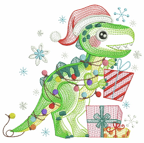Christmas Dinosaurs-3