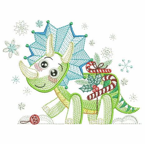 Christmas Dinosaurs-4