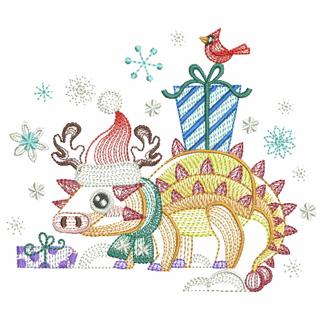 Christmas Dinosaurs-9