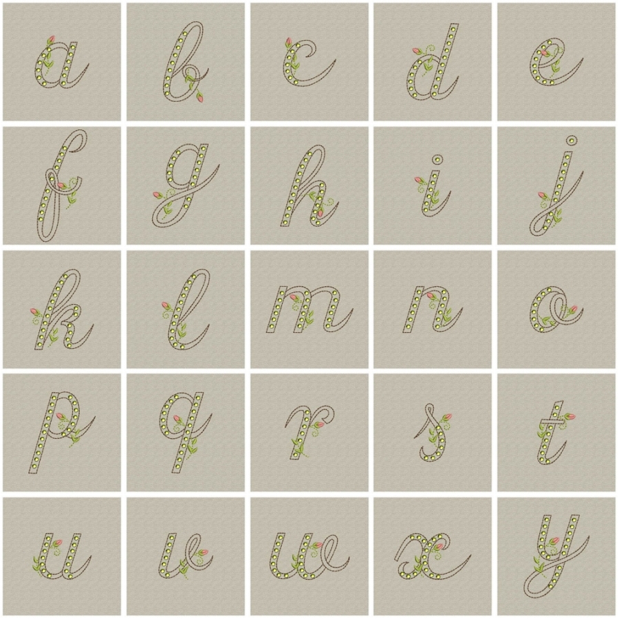 Crystal Floral Monograms 2