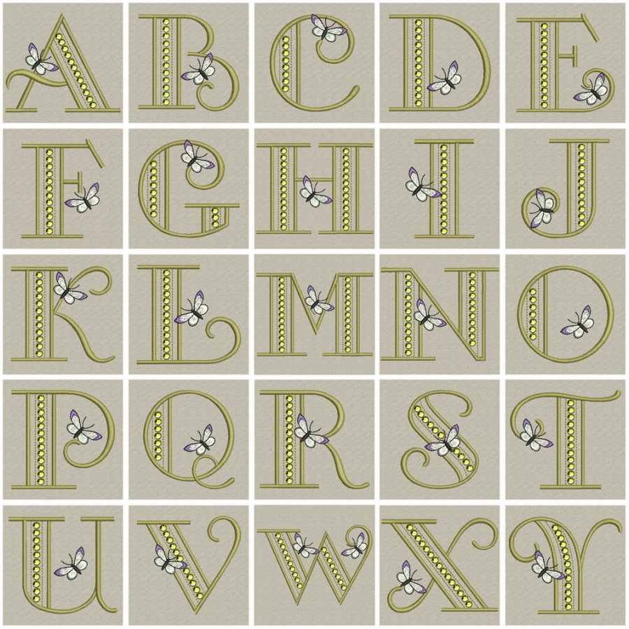 Crystal Butterfly Monograms