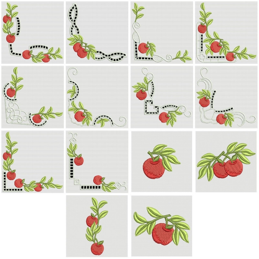 Cutwork Apple Corners