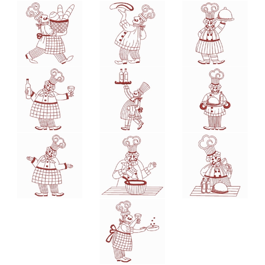 Redwork French Chefs