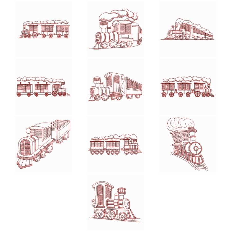 Redwork Trains 
