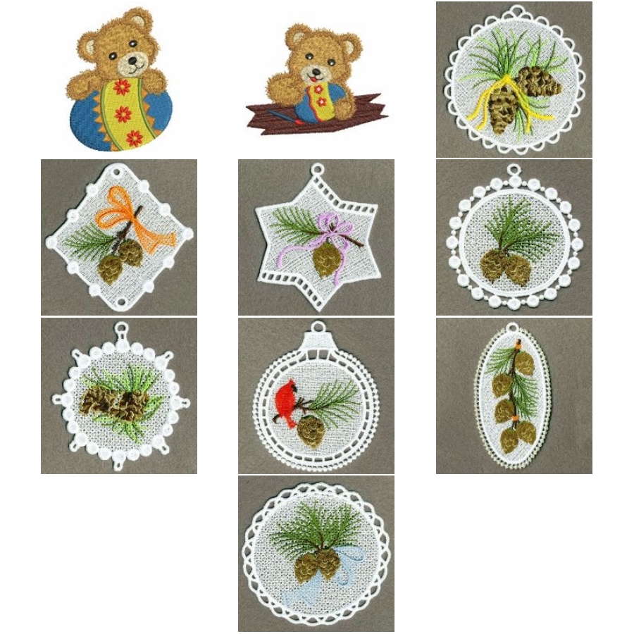 FSL Pine Cones Ornaments 