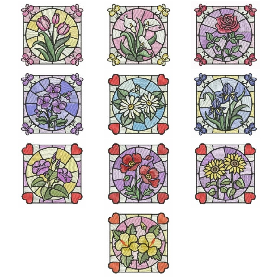Stained Glass Flowers 