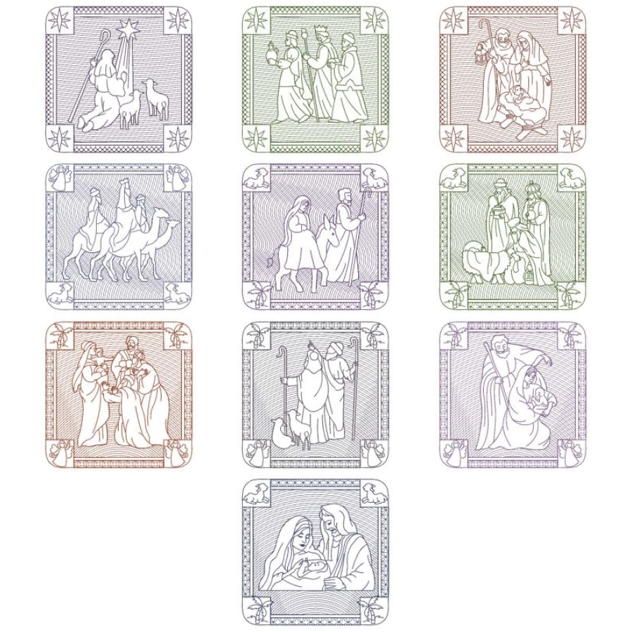 Embossed We Three Kings 