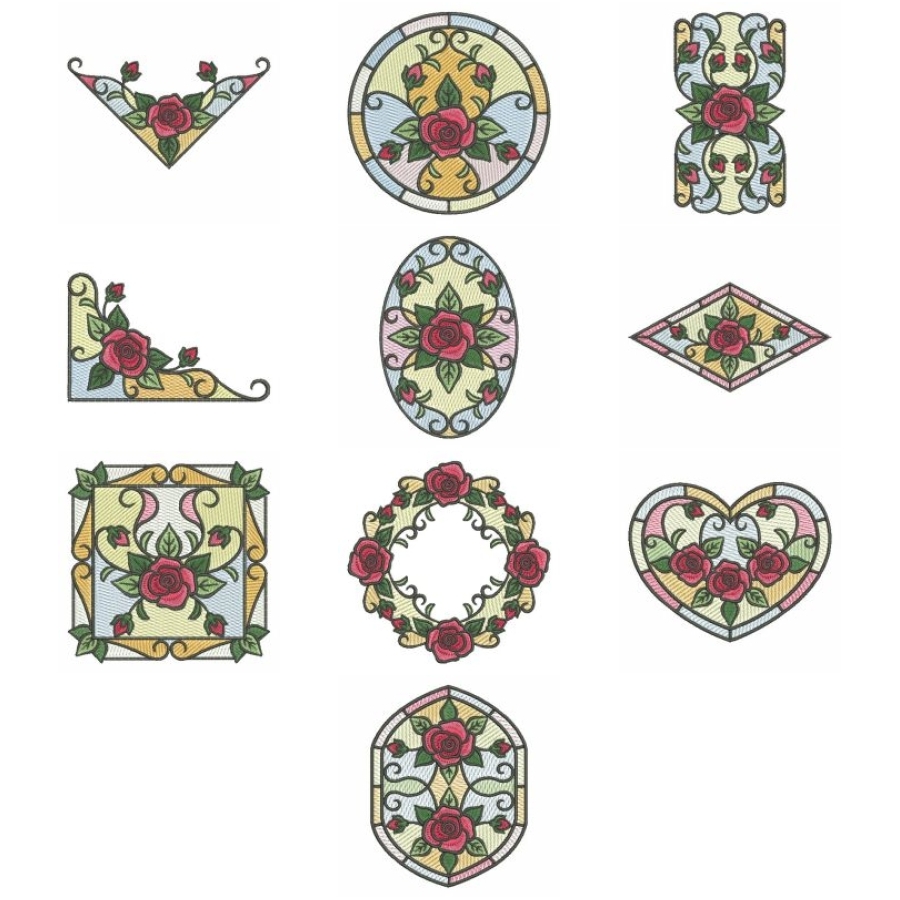 Stained Glass Roses 