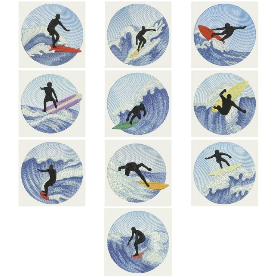 Surfer Silhouettes 