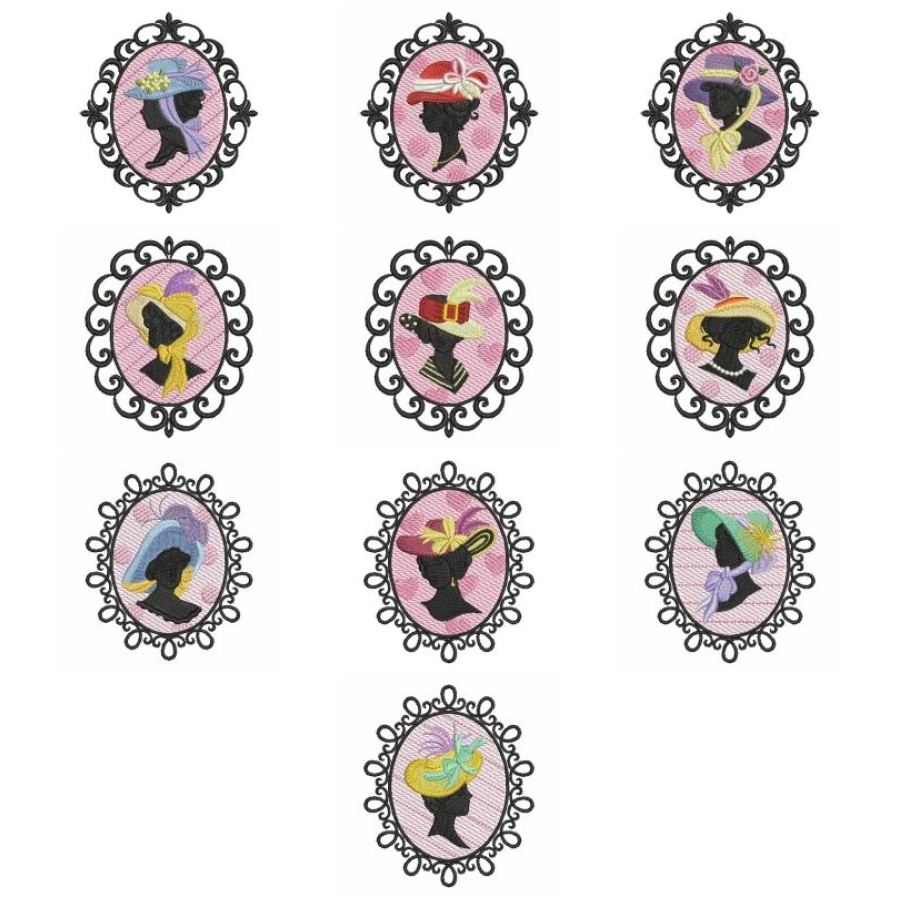 Victorian Lady Silhouettes 