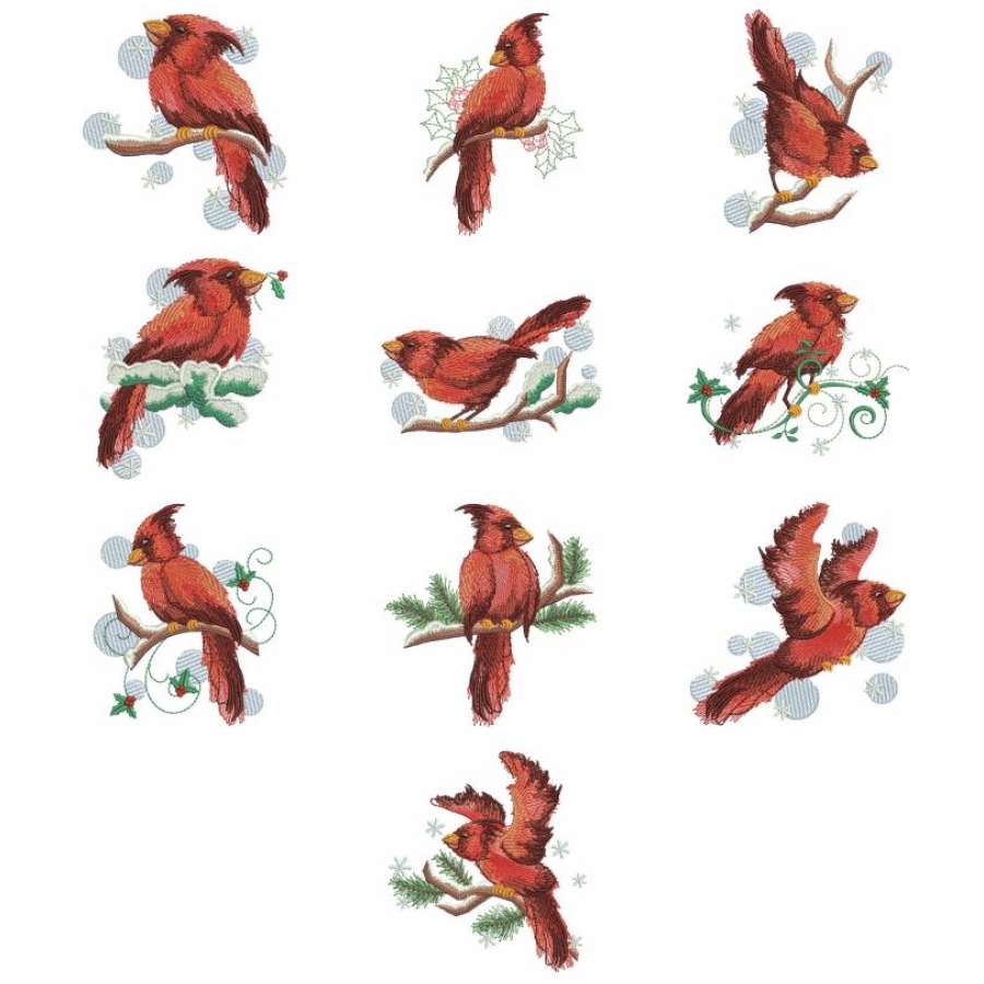 Watercolor Winter Cardinal 