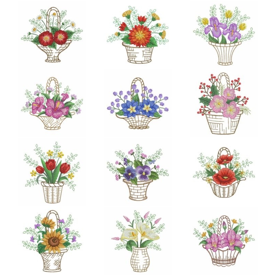 Baskets Of Blooms 