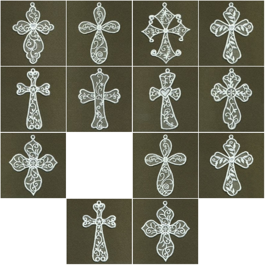 Organza Decorative Crosses 