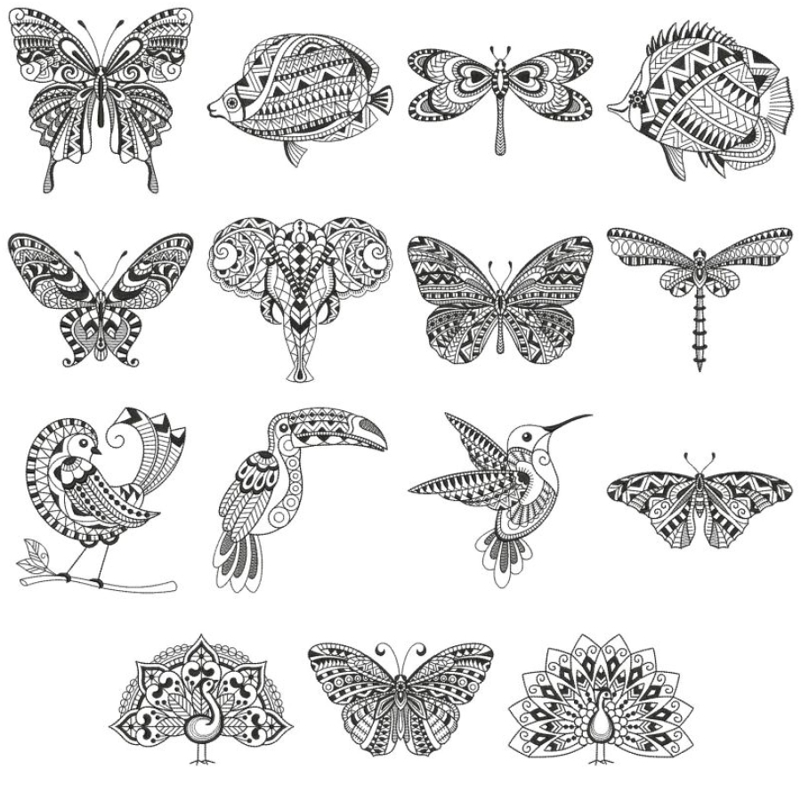 Blackwork Animals OregonPatchWorks