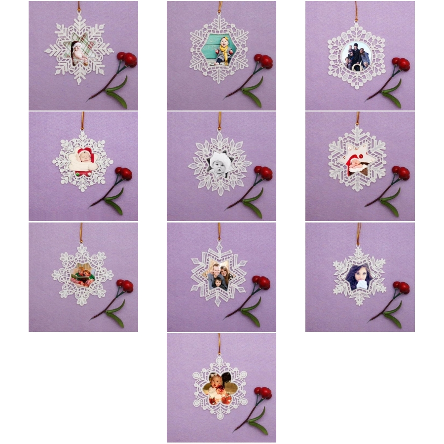 FSL Snowflake Photo Ornaments 2 