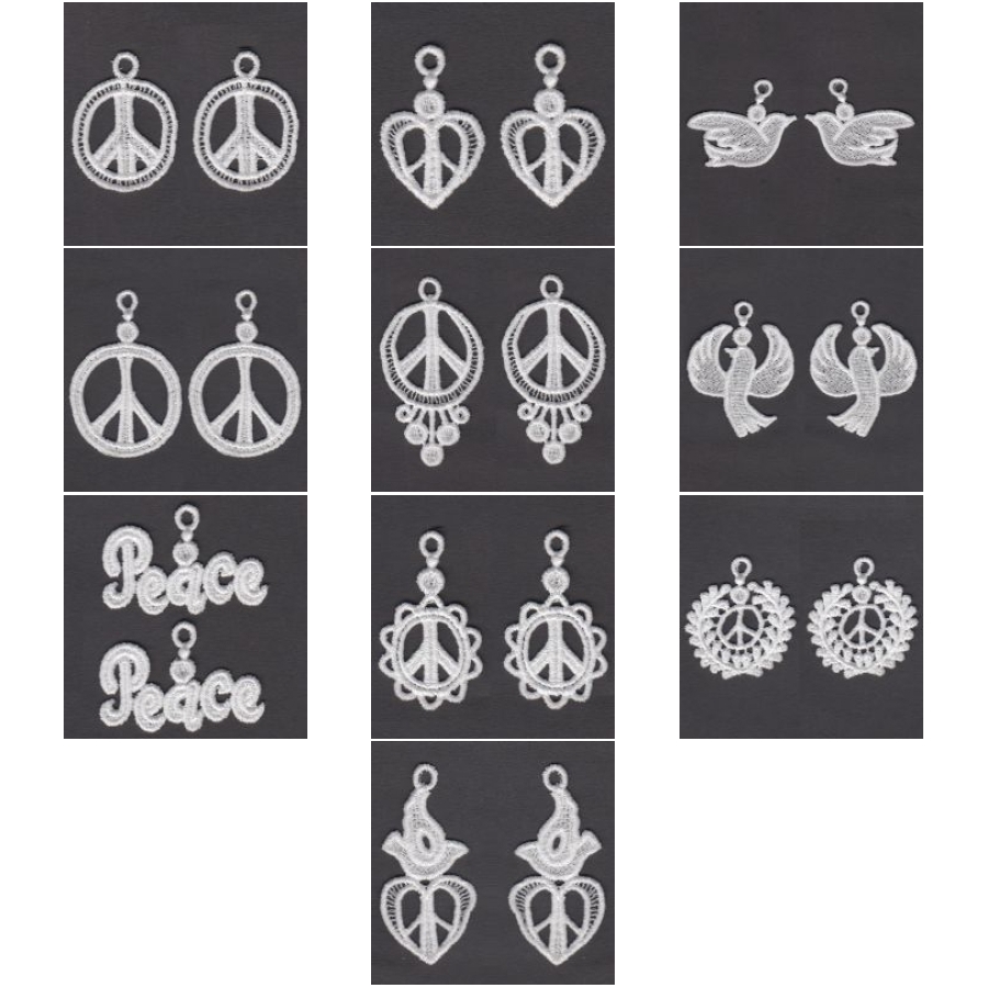 FSL Peace Sign Earrings 
