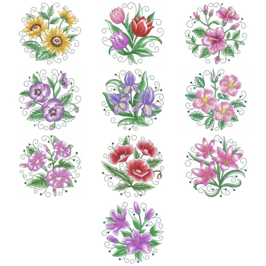Watercolor Flowers In Bloom 4 