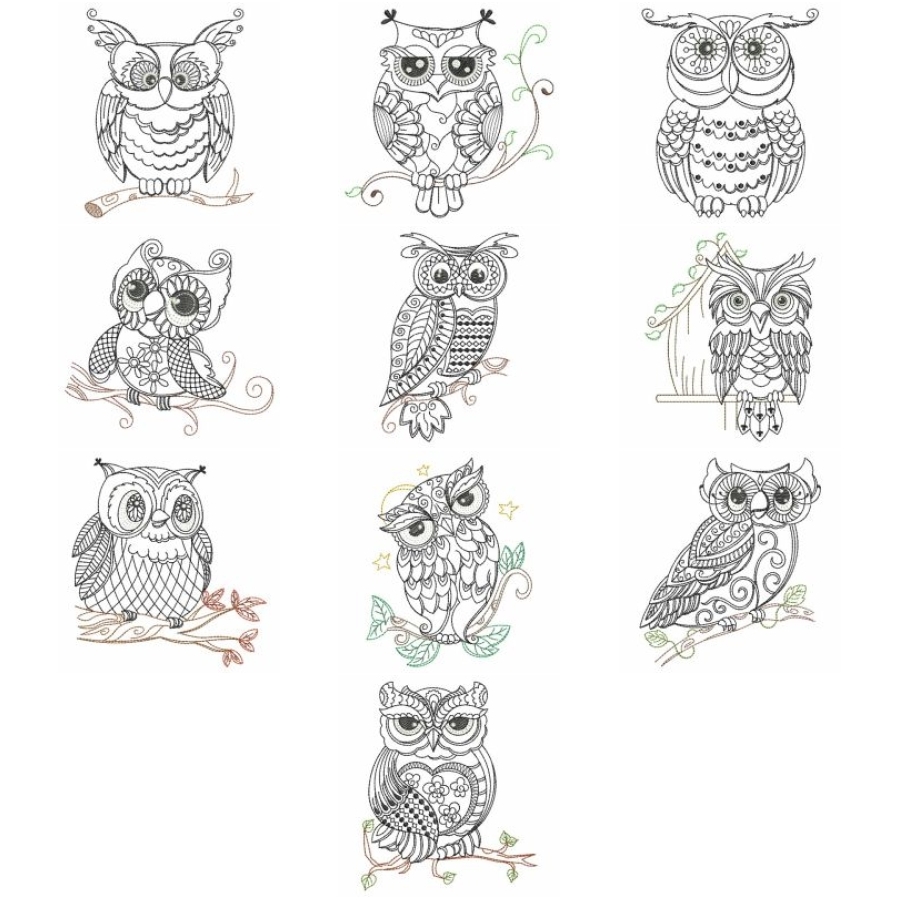 Blackwork Owls 3 