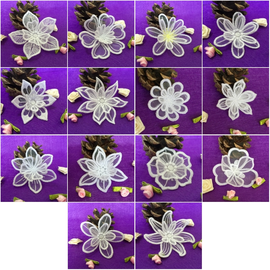 3D Organza Flower 