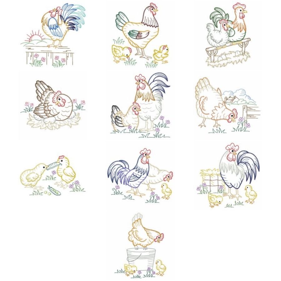 Vintage Chickens 