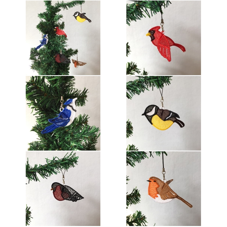 3D FSL Christmas Birds 