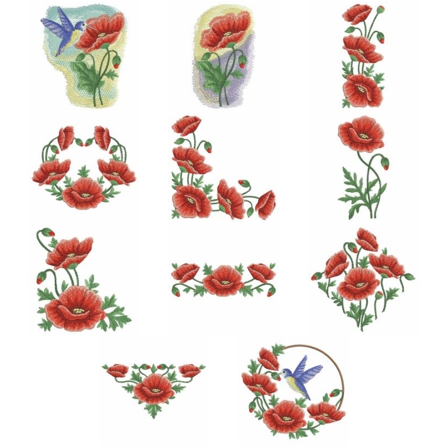 Watercolor Poppies 