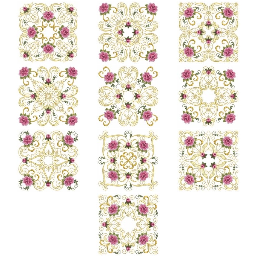 Damask Roses Quilt OregonPatchWorks
