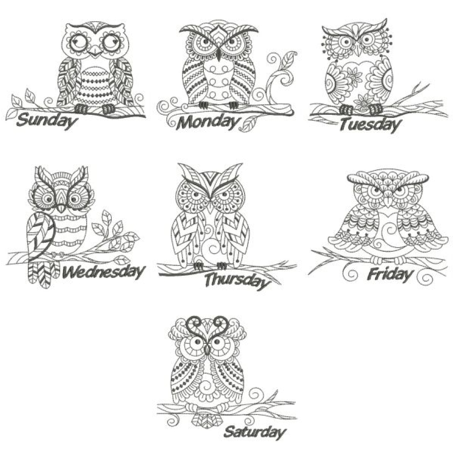 Days Of The Week Owls 2 